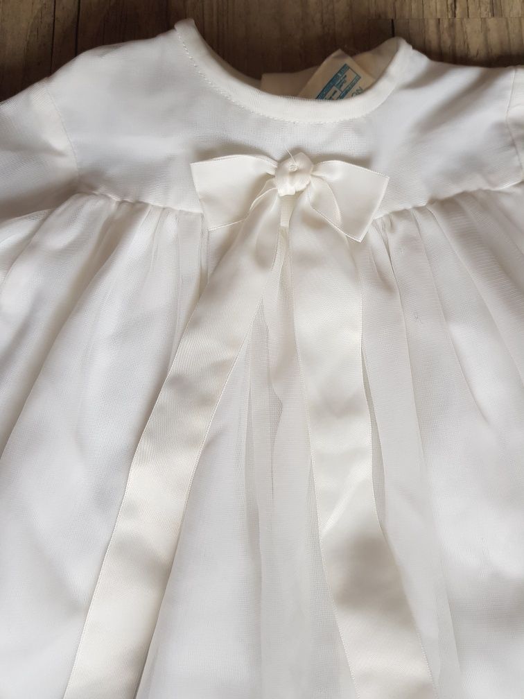 Sukieneczka biała Chrzest Święty 6-12 miesięcy