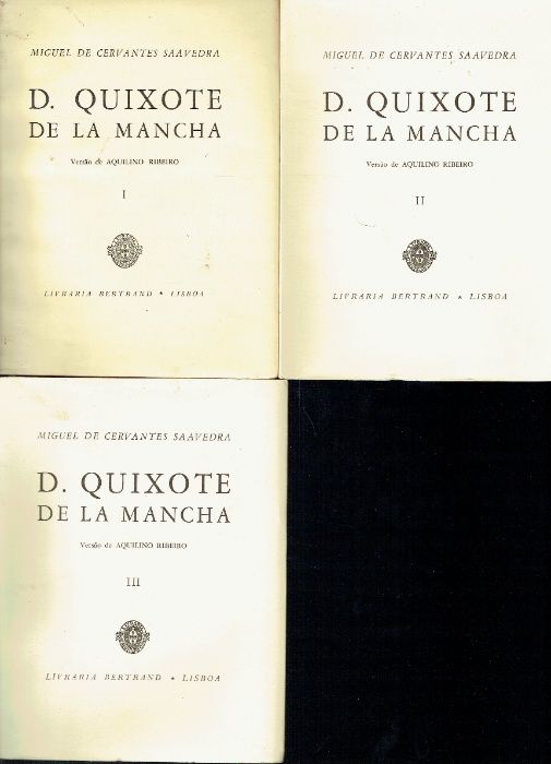 7445 D. Quixote de La Mancha (3 vol.), versão Aquilino Ribeiro