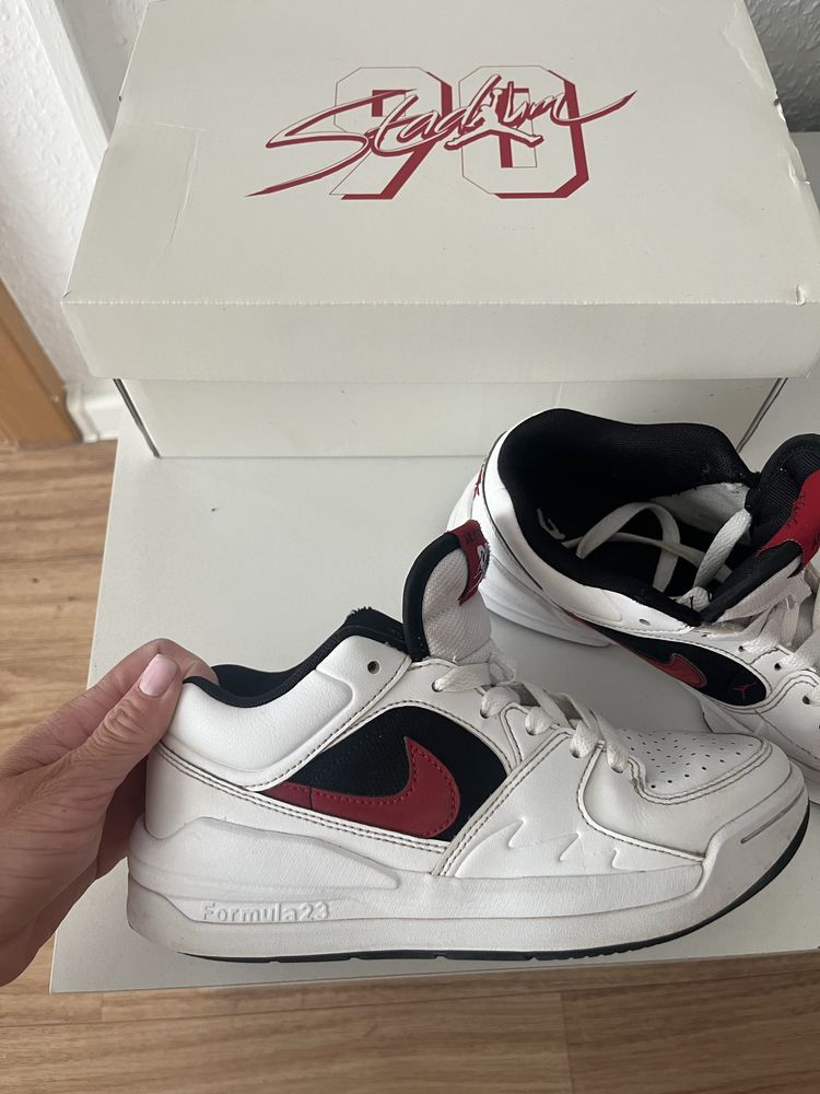 Кросівки Nike Air Jordan Stadium 90 "White Black Gym Red" (GS)