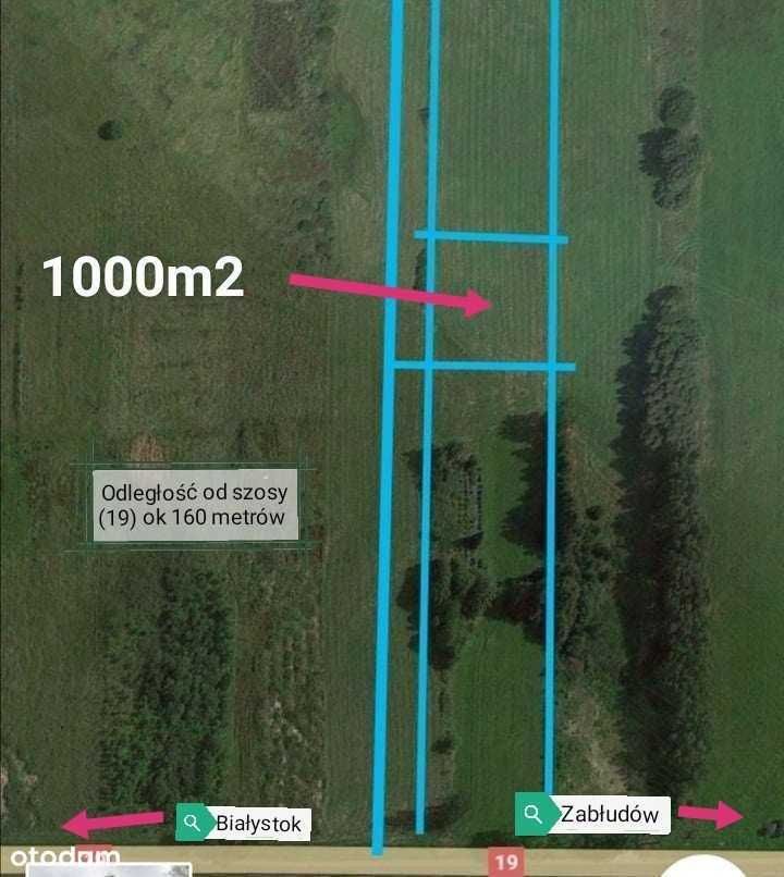 Sprzedam przekształconą działkę budowlaną 1000 m2 w Kurianach.