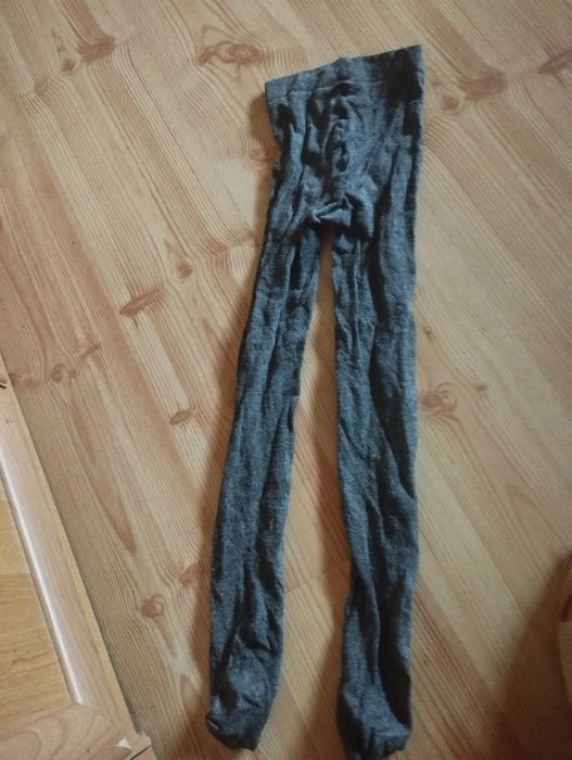 Rajstopy Tchibo siwe że srebną nitką rozmiar 36/38 bawełna