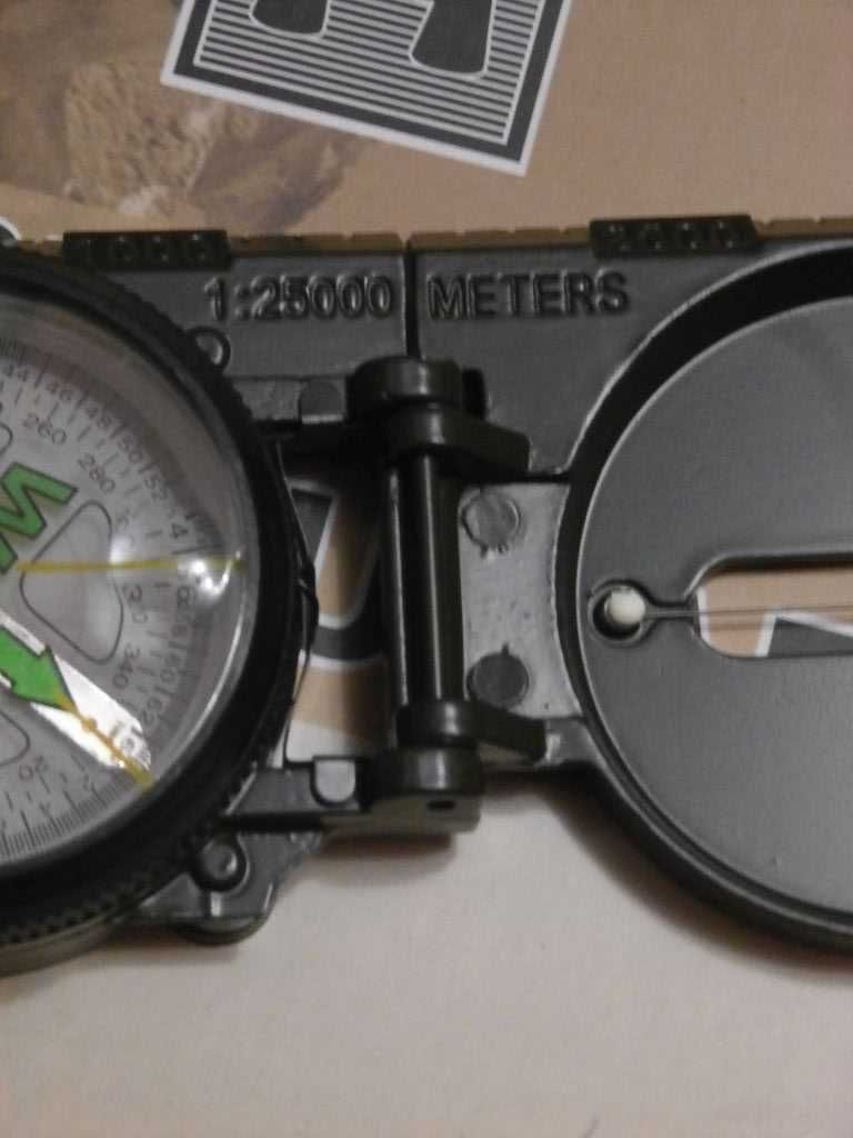 Компас армійський Lensatic Compass,масштабна метрова лінійка,лінза