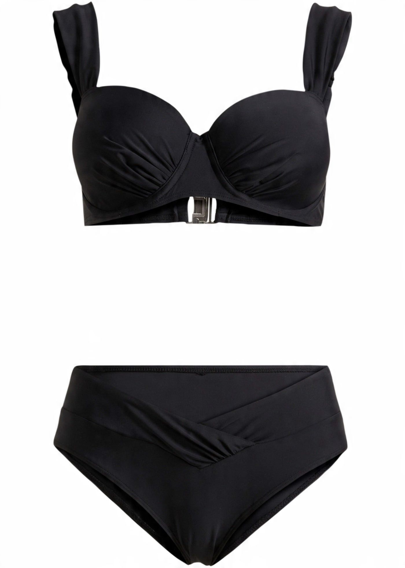 B.P.C czarne bikini balkonetka usztywniane z figami 38 (75C).