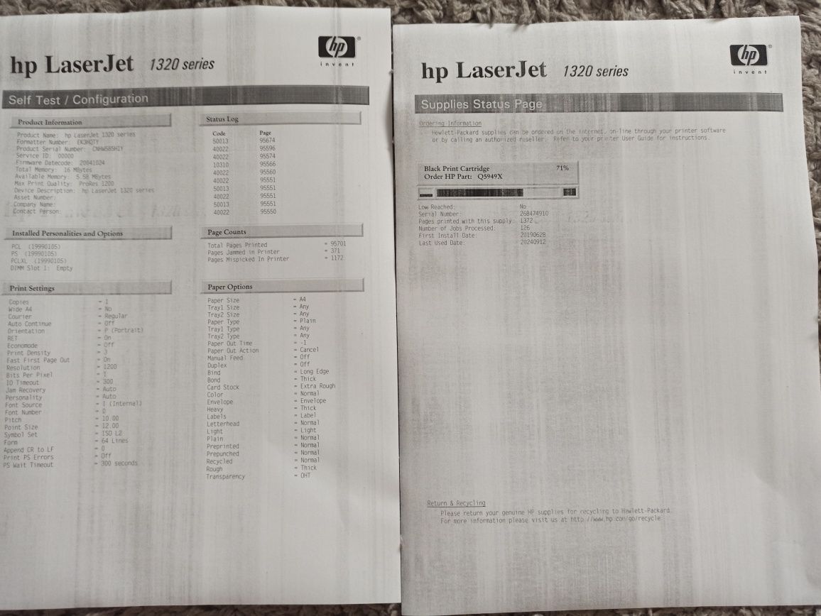 HP laser Jet 1320
