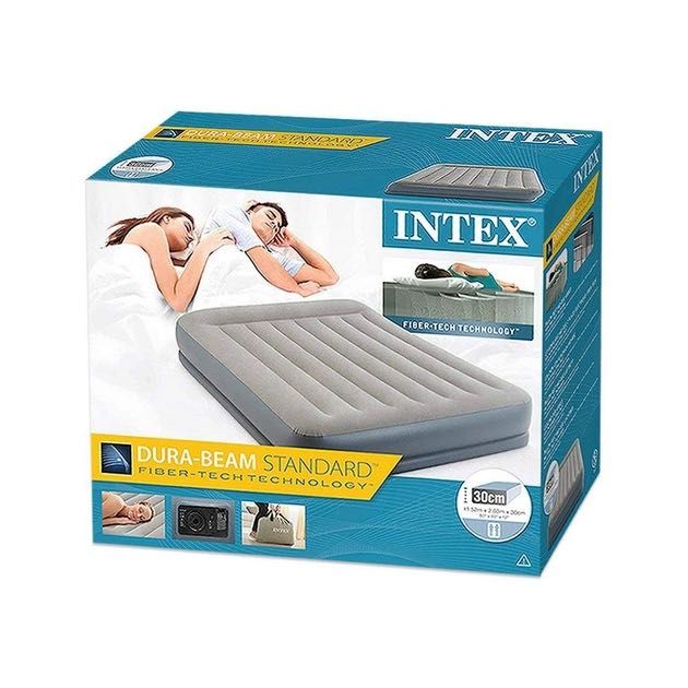 Двуспальная кровать Intex (1.52 x 2.03 x 30 см) Pillow Rest с насосом