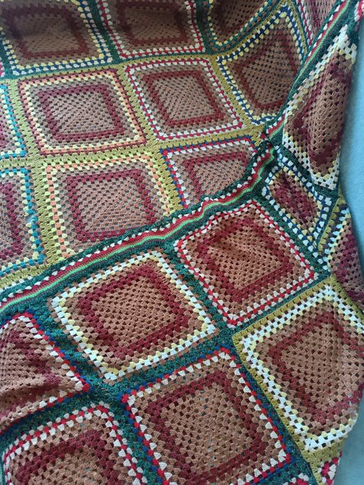 Duży Koc szydełkowy, ręcznie robiony