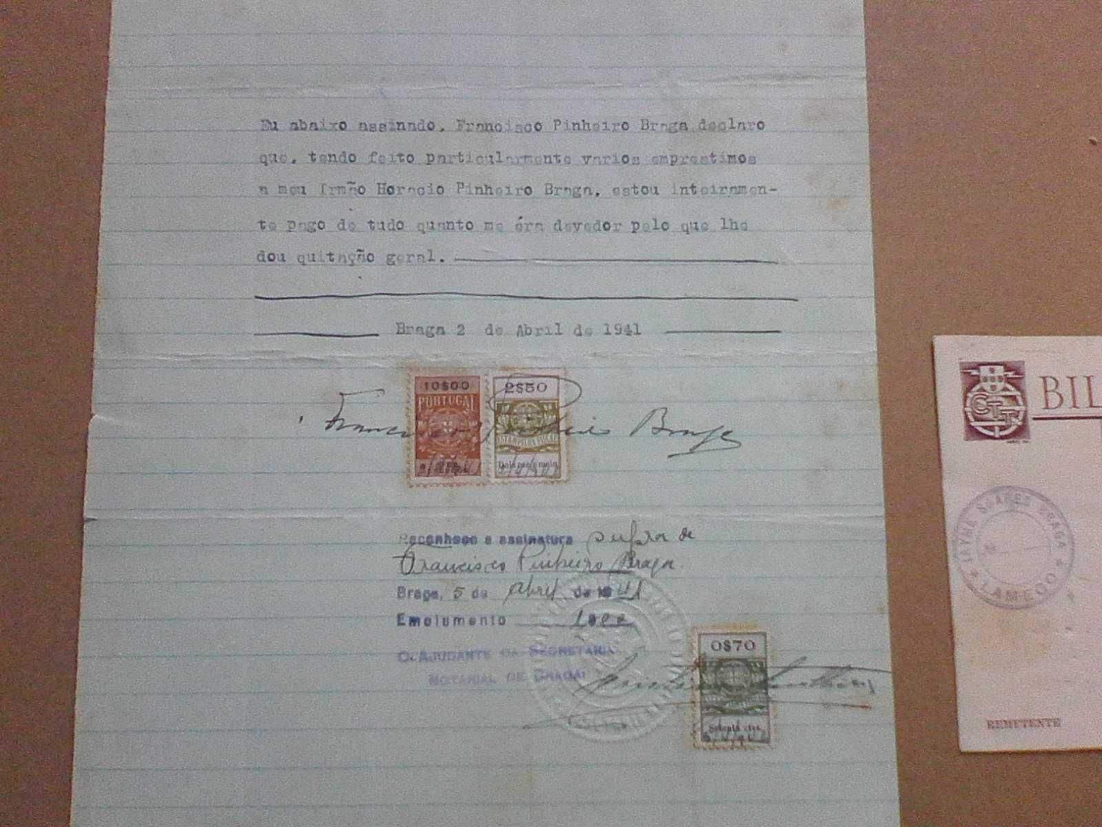 Documentos Horácio Pinheiro Braga