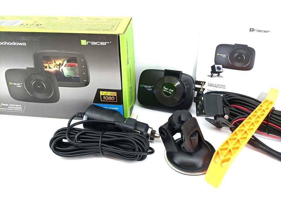 Tracer Kamera Samochodowa Przód+Tył Full HD Czujnik Ruchu G-sensor