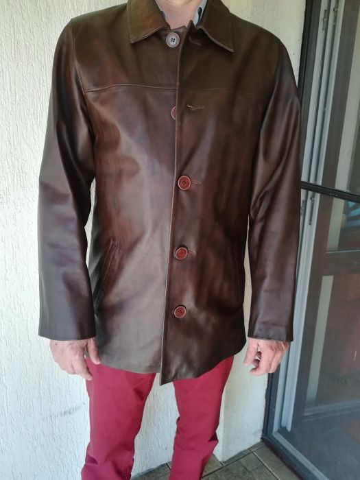 Kurtka skórzana męska