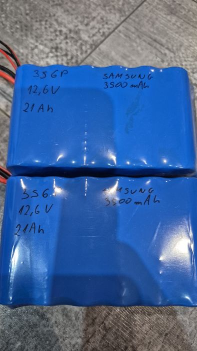 Baterie 12.6v 3s6p 21Ah samsung 3500mAh do łódki zanętowej złącze xt60