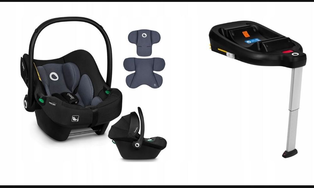 Fotelik Lionelo Astrid i-Size Black/Grey + Baza isofix i-Size Astrid