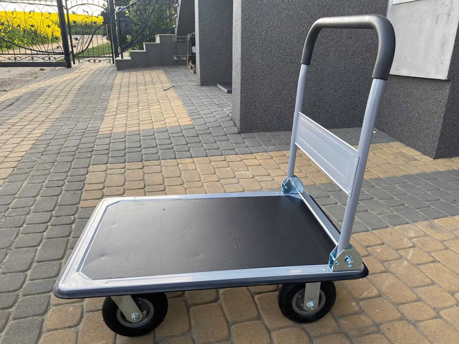 Nowy Wózek transportowy platformowy 350kg Drel Pompowane koła