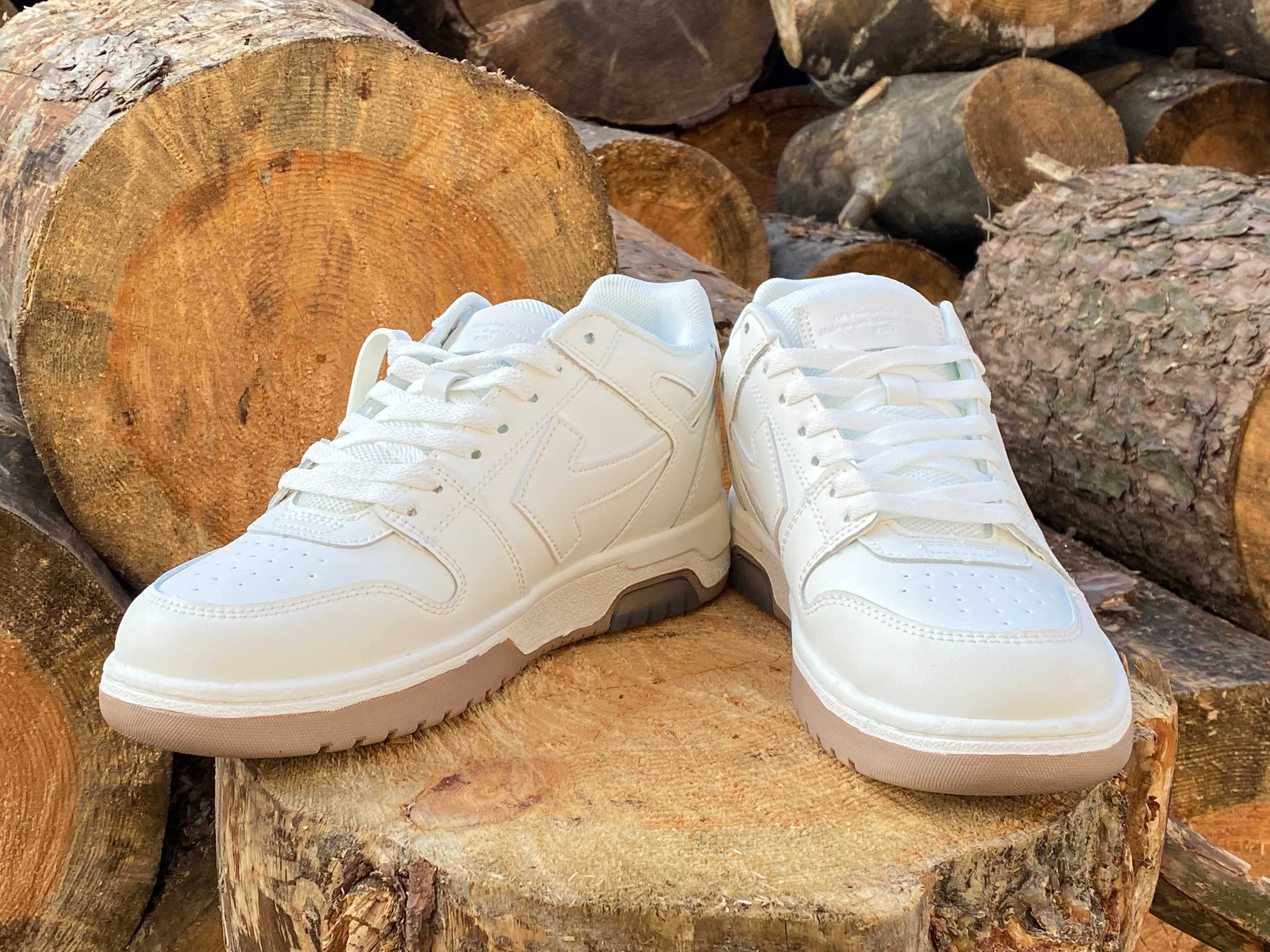 Кросівки OFF-WHITE Out of Office Leather White 37-45 ГАРАНТІЯ 1 рік