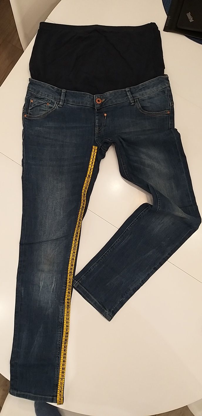Spodnie jeans ciążowe z pasem 38-42