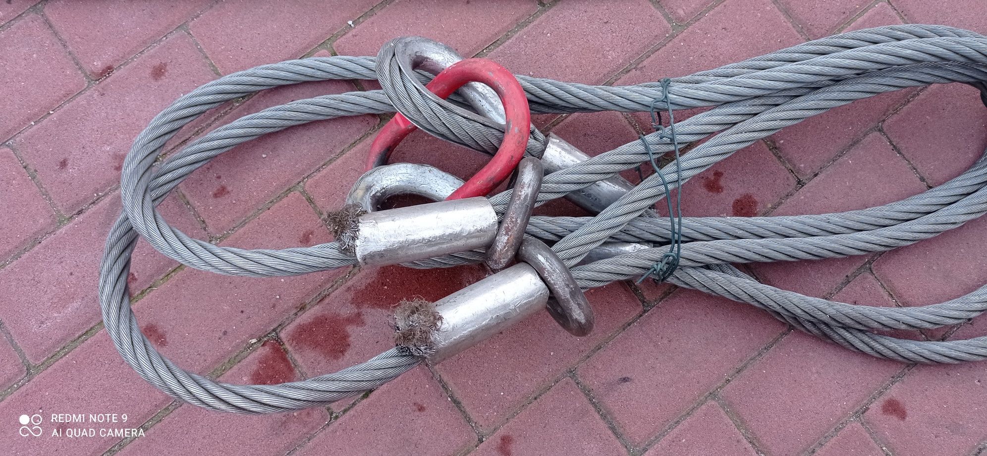 Zawiesia linowe dwucięgnowe liny stalowe dźwigowe do hds