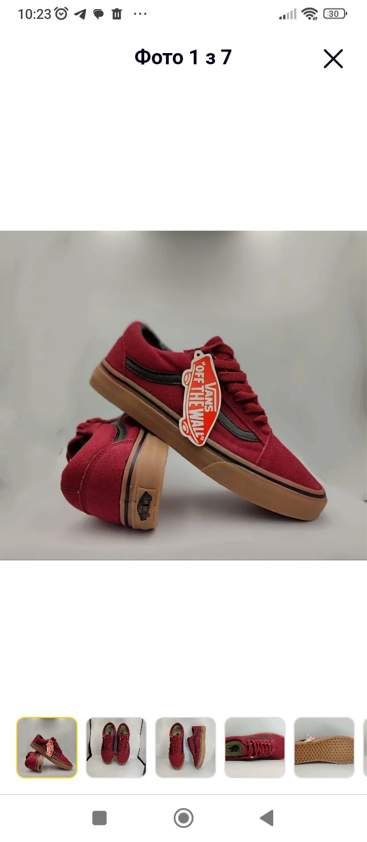 Кроссовки, кеды Vans,, оригинал, 39