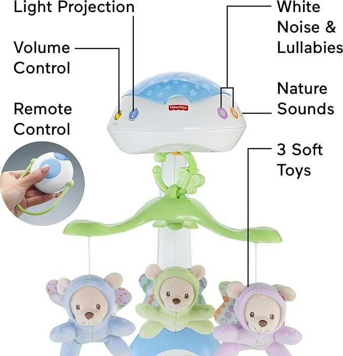 Fisher-Price Karuzela z misiami 3 w 1