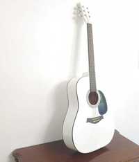 Guitarra Acústica Branco Mate Acetinado 4/4 NOVA!