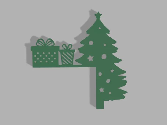 Presentes de Árvore de Natal para Canto de Porta