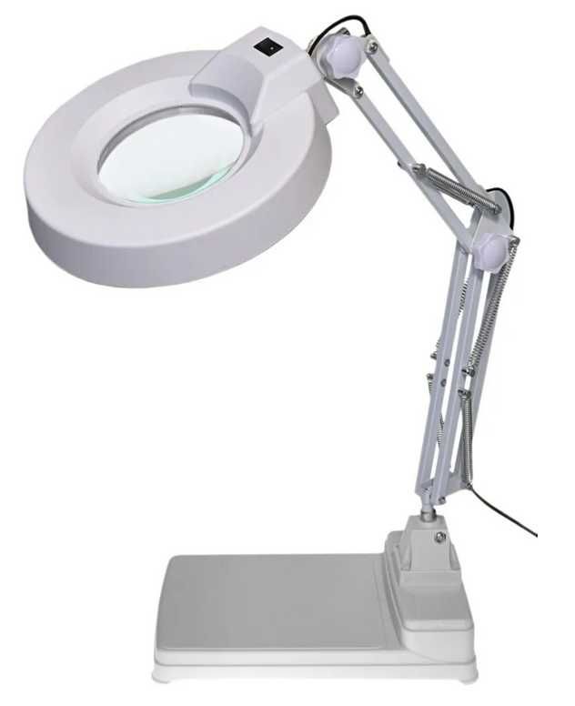 Lampa serwisowa do warsztatu 12cm z Lupą 5x {Yihua-288}