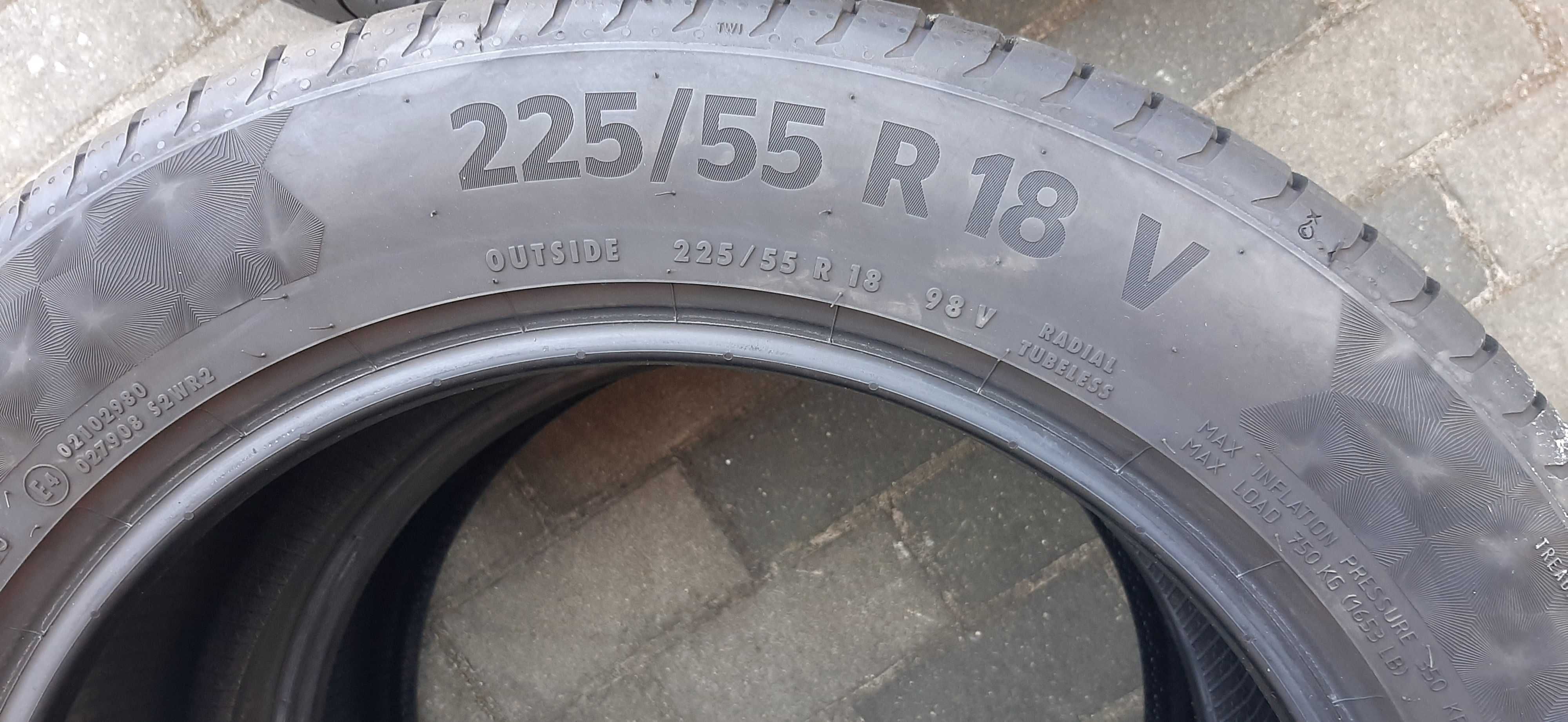 4 x 225/55 R18 Continental PremiumContact 6 opony letnie, Jak NOWE.