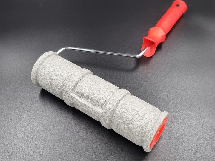 Валик для декору структурний гумовий 230мм малюнок "Цегла"