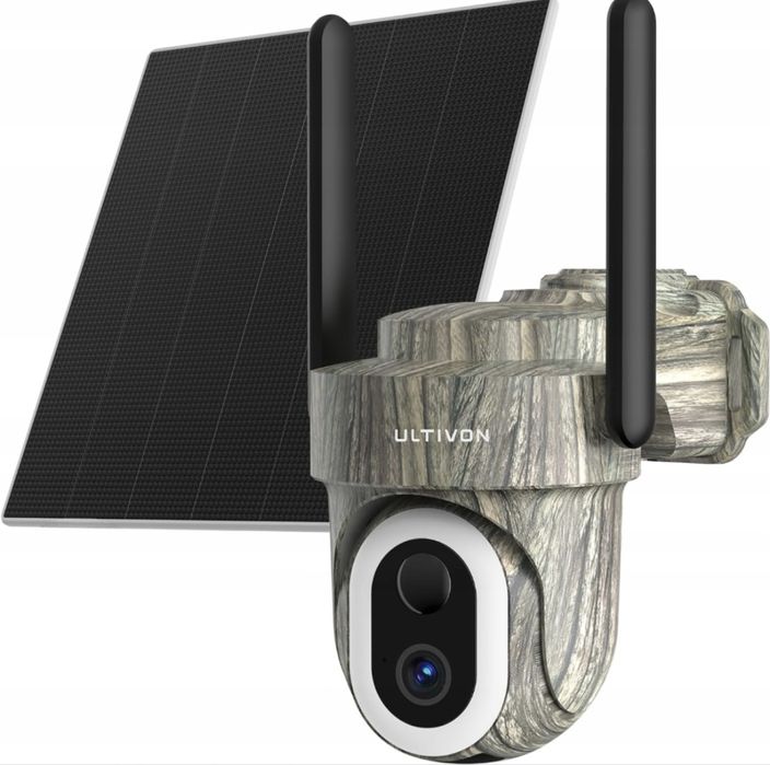 Kamera zewnetrzna solarna Ultivon aplikacja monitoringu 4G LTE zestaw