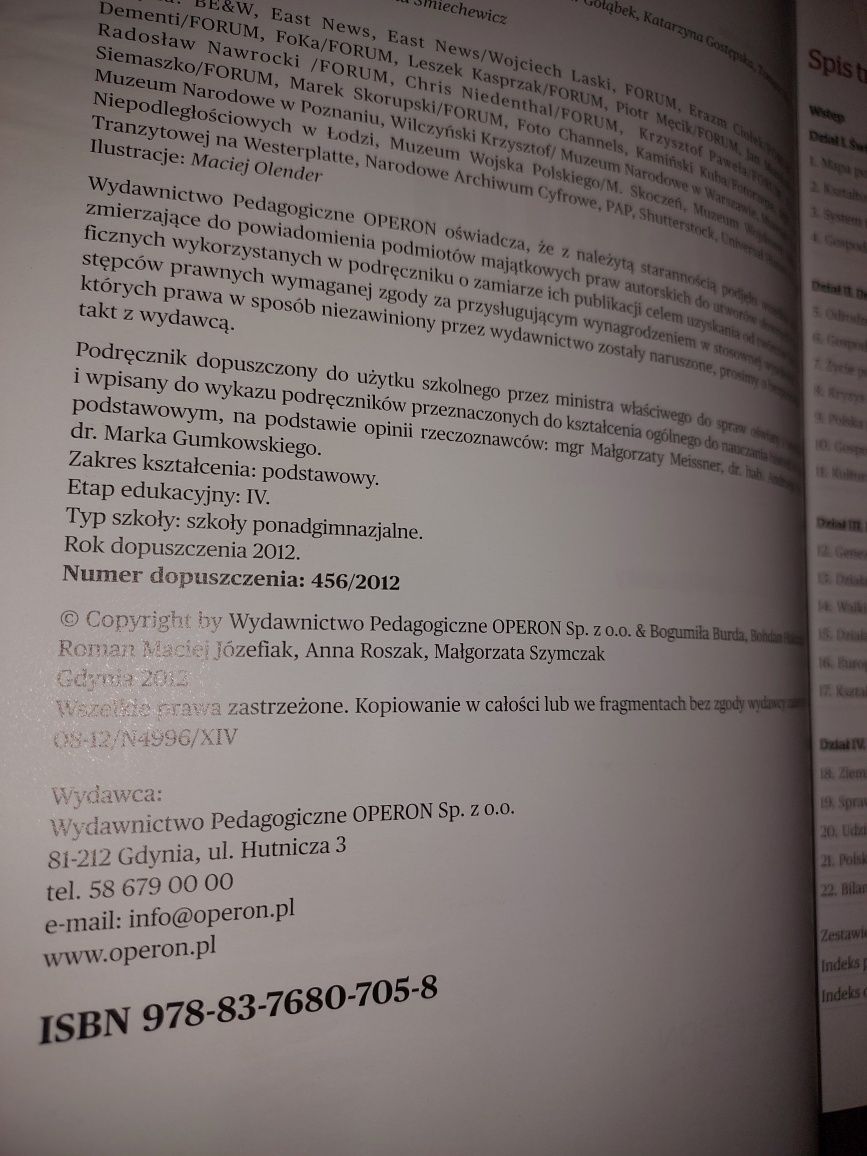 Odkrywamy na nowo Podręcznik do historii Historia cz.1 Operon z.podst.