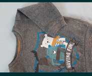 Bluza 74 szara z misiem