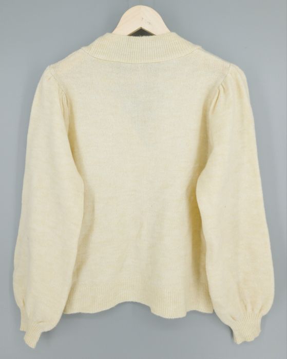 Kardigan na guziki ecru Pieces M