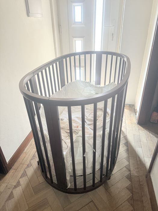 Stokke Sleepi Berço Oval + Colchão+roupa de cama