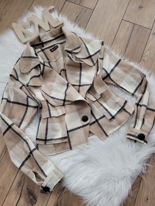 Kurtka żakiet narzutka krata Me&you polski produkt