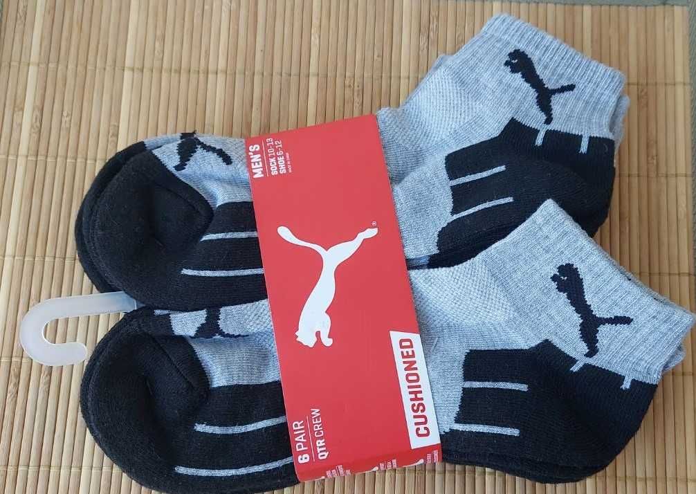 Шкарпетки носки короткие PUMA, 3-6 пар, р. 41-45 (10-13 US), оригинал