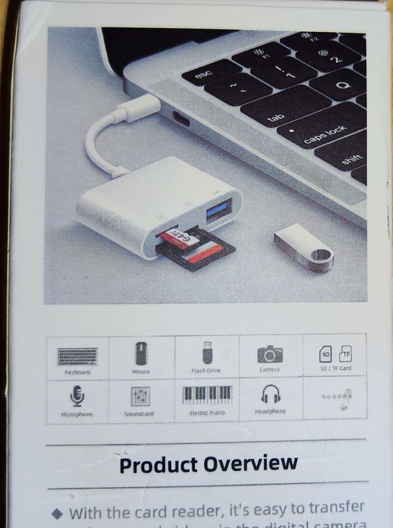 Переходник TYPE C  на SD+USB+ TF Кард Ридер Card Reader