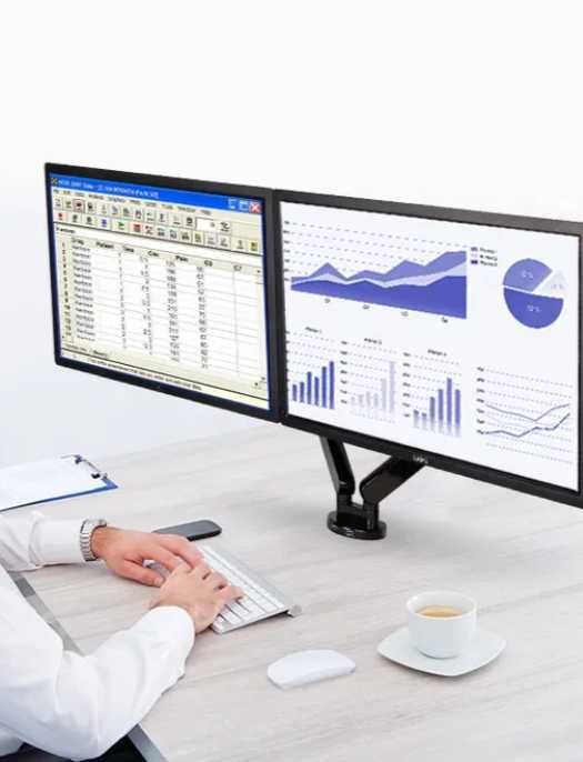 HIT podwójny regulowany stojak na monitor marki ErGear EGDS3 nowy!