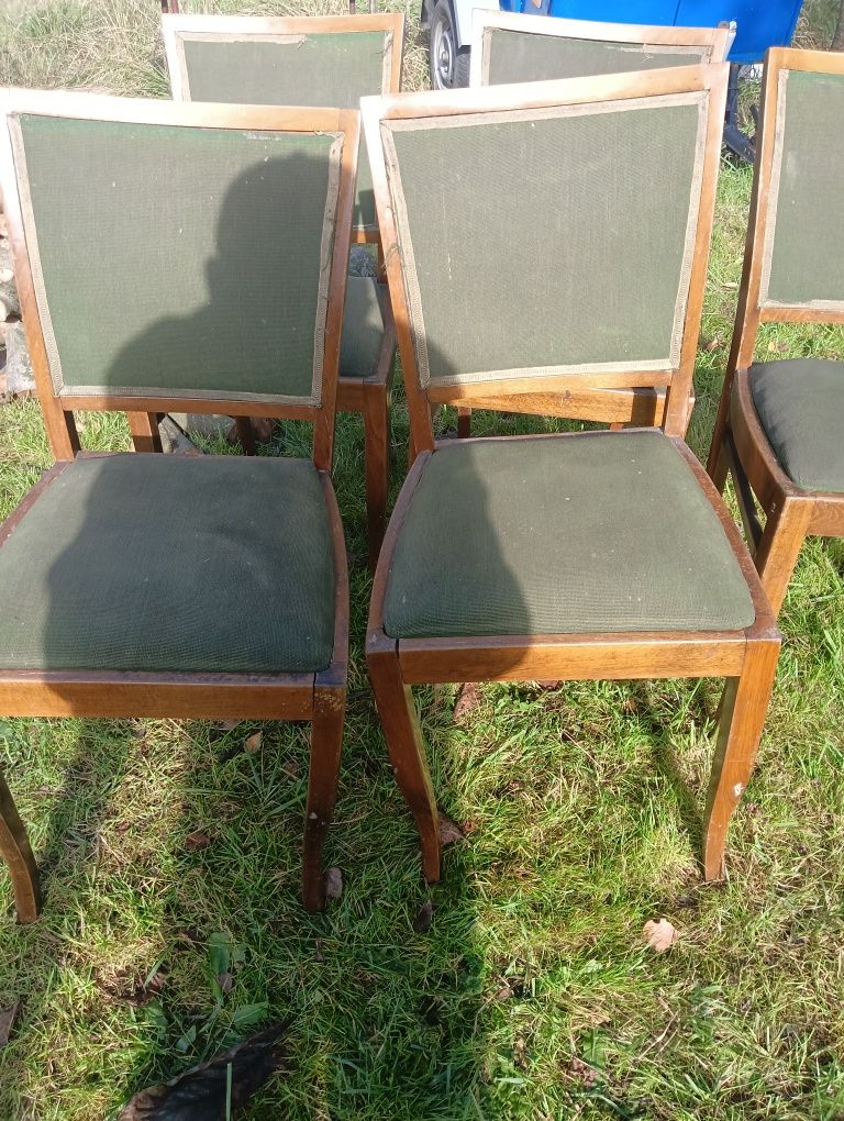 Krzesła stare PRL 5szt