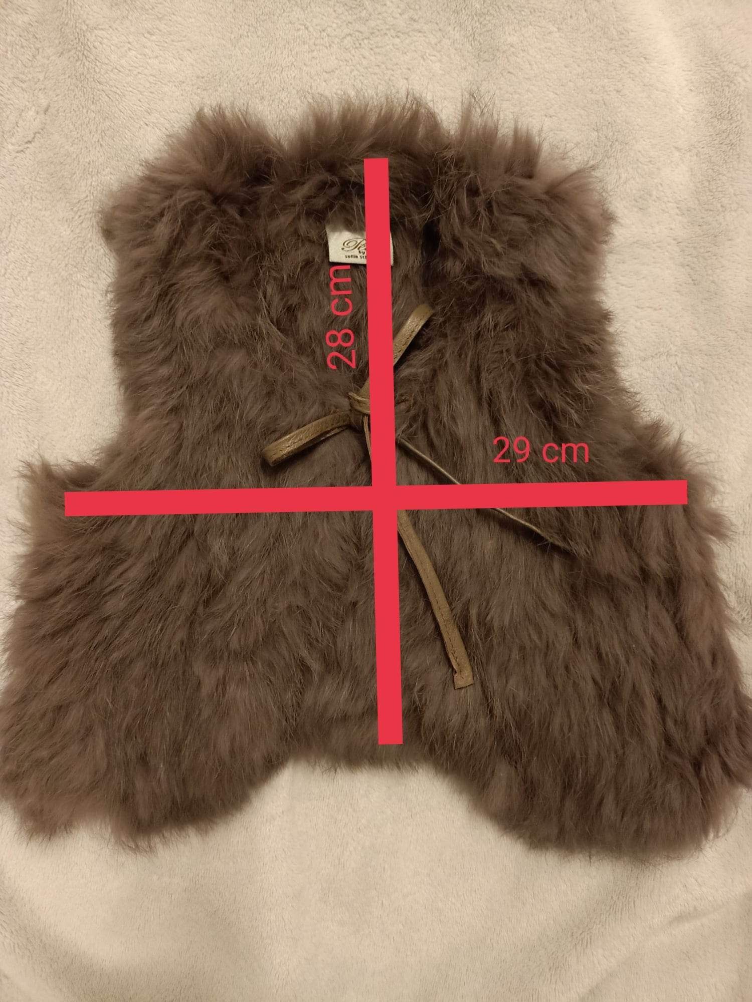Kamizelka bezrękawnik futerkowy Sofie Schnoor świateczny 98-104 cm