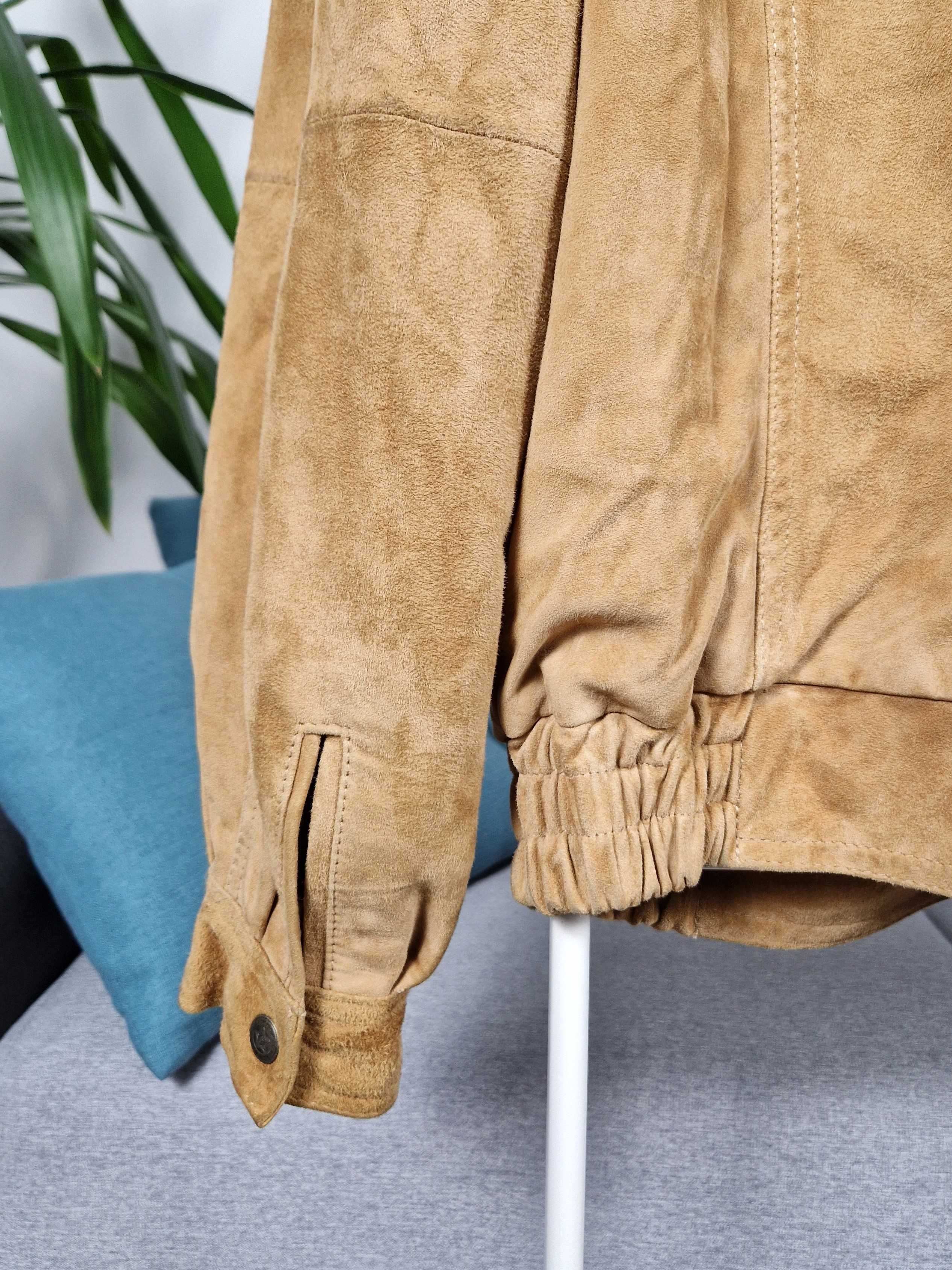 Rajtex Men's Leather Jacket vintage męska kurtka skórzana na wiosnę XL