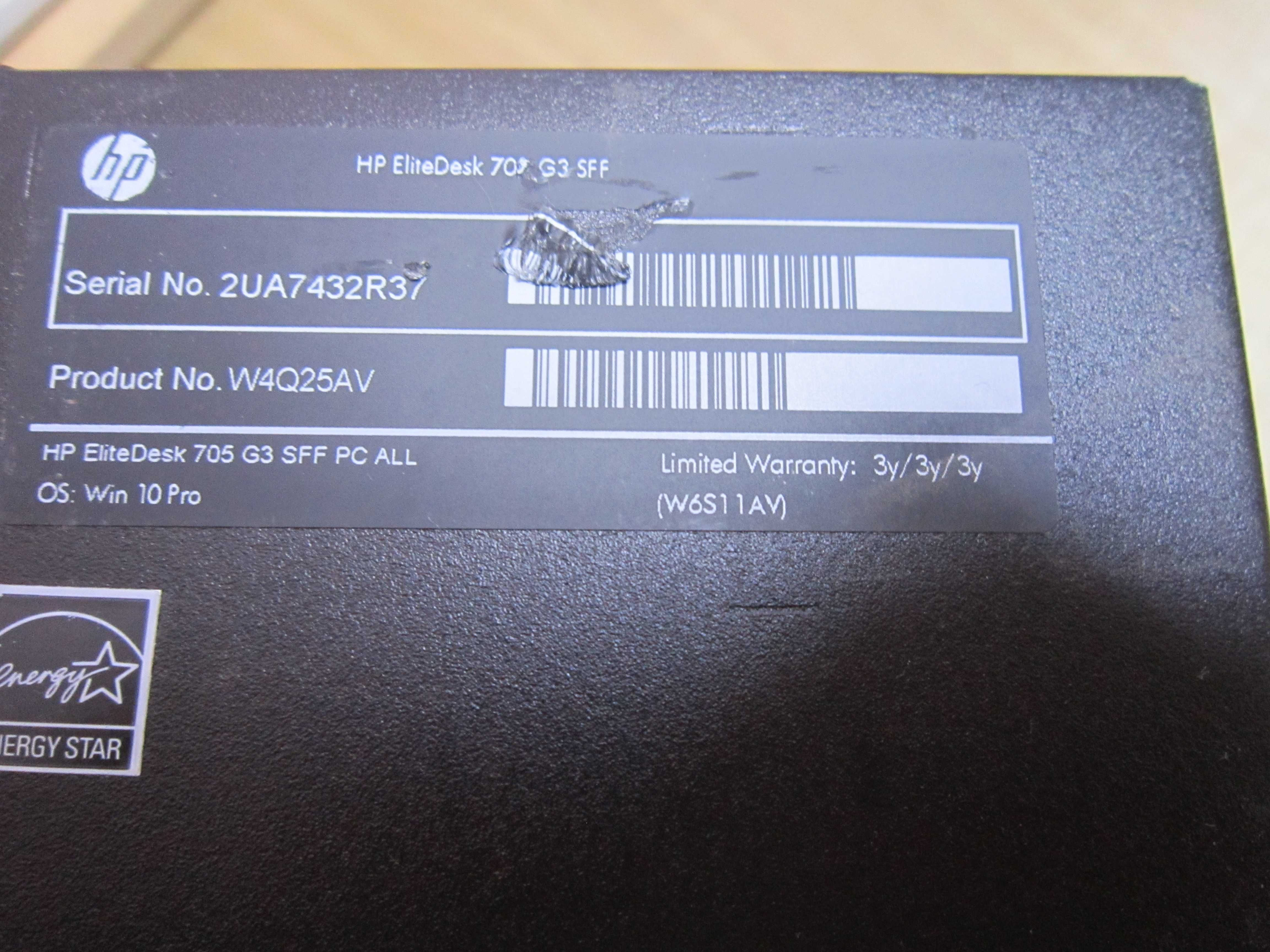 Системный блок HP Compaq 705 G3 / 16GB-ОЗУ/ 240GB-SSD