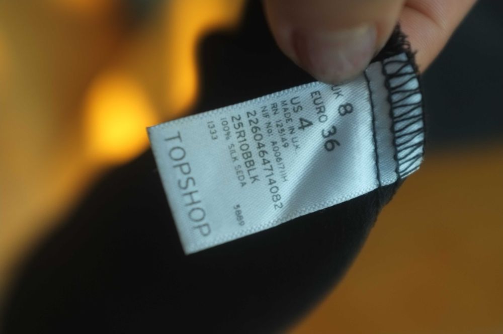 jedwabna sukienka Topshop bieliźniana minimalistyczna subversive 36