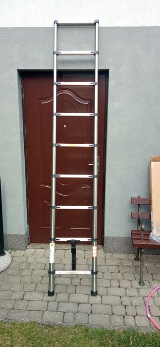 Drabina teleskopowa 2,6m stal nierdzewna