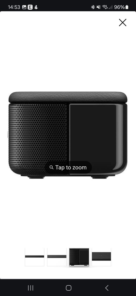 Soundbar Sony com comando e painel touch