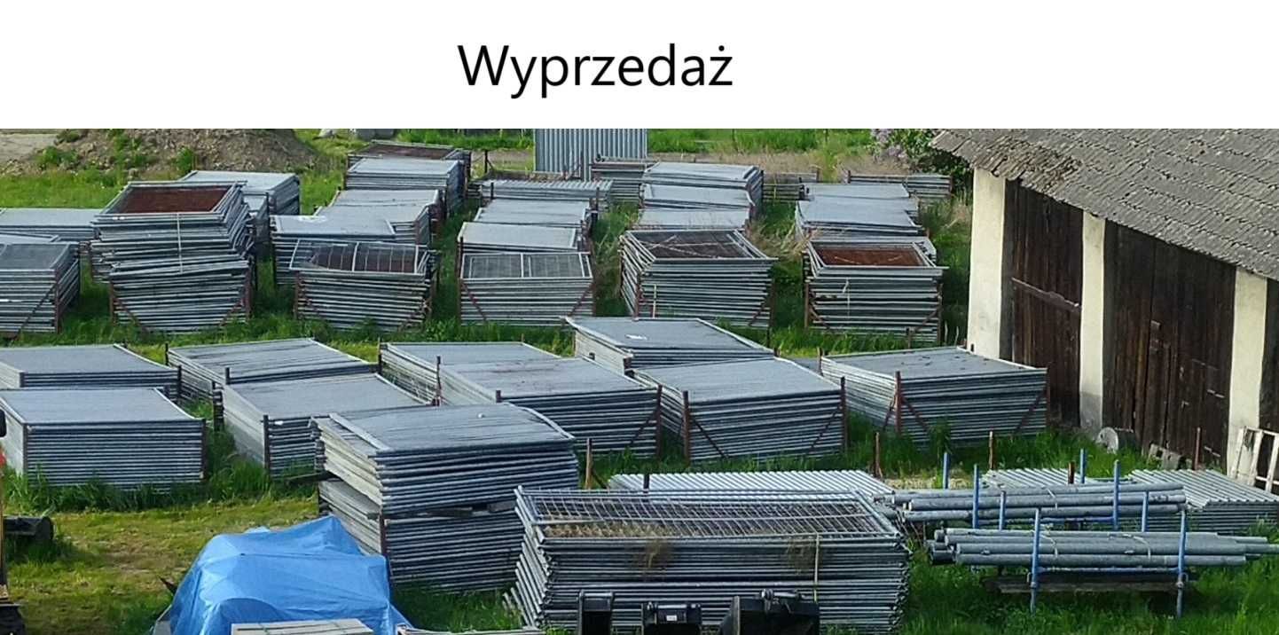 ogrodzenie budowlane pełne z blachy trapezowej, ocynkowane, szer. 2,6m