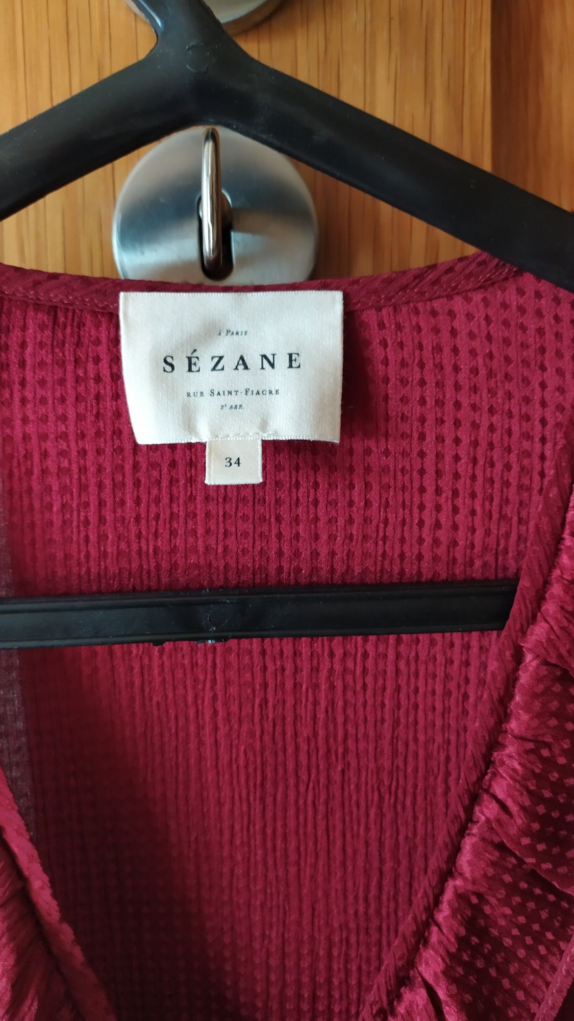 Camisa de seda marca Sézane, tamanho 34