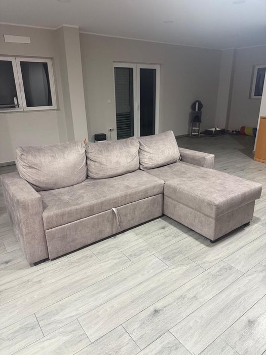 Sofá cama com chaise lounge