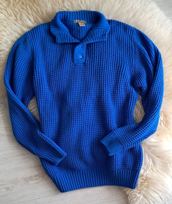 Sweter golf oversize chabrowy damski Angelo Gianni r. M 100 % bawełna