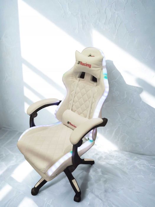 Fotele Gamingowe, Obrotowy, Oświetlenie, regulowane, różne kolory