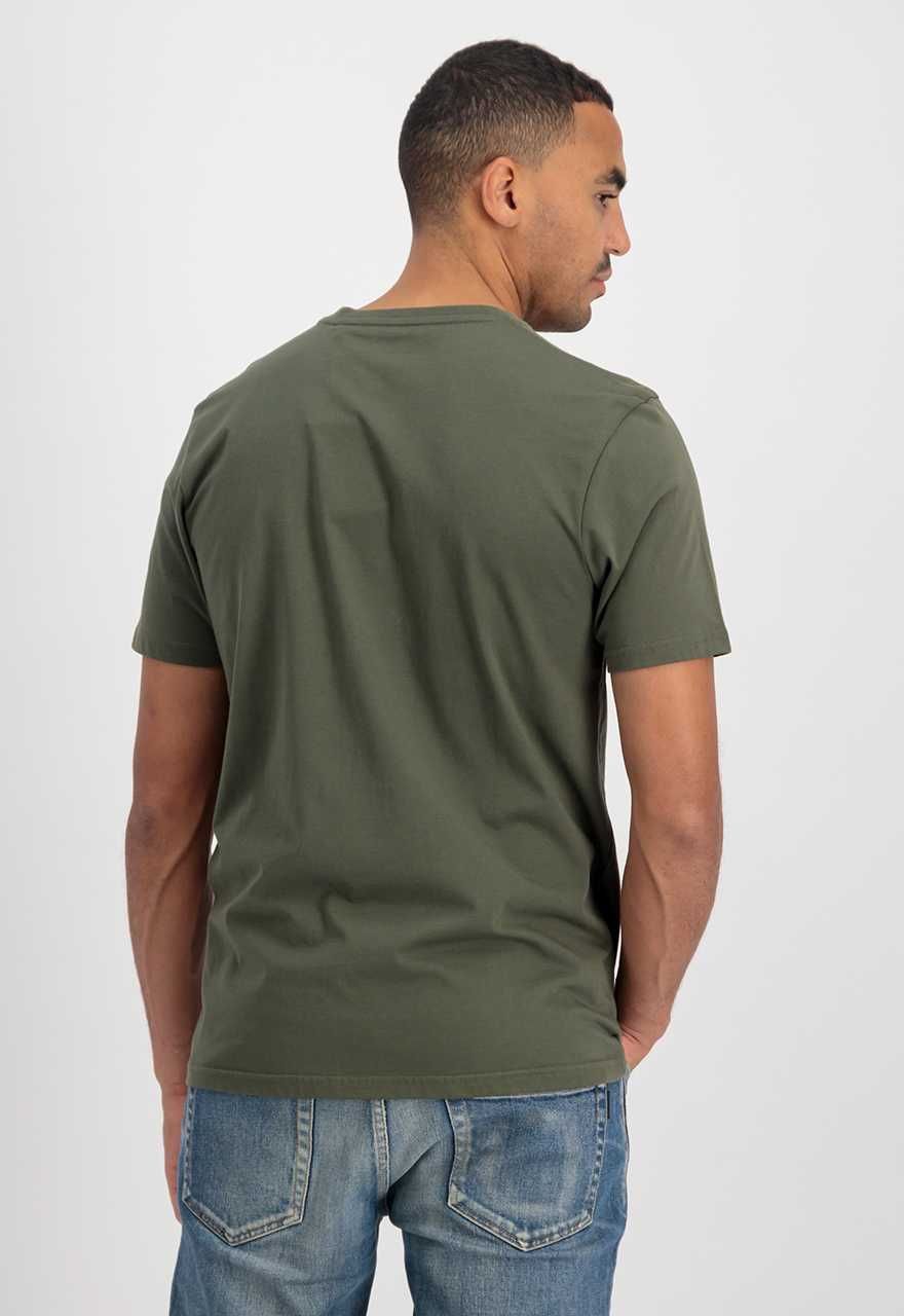 Alpha Industries t-shirt BASIC SMALL LOGO 188505 dark olive