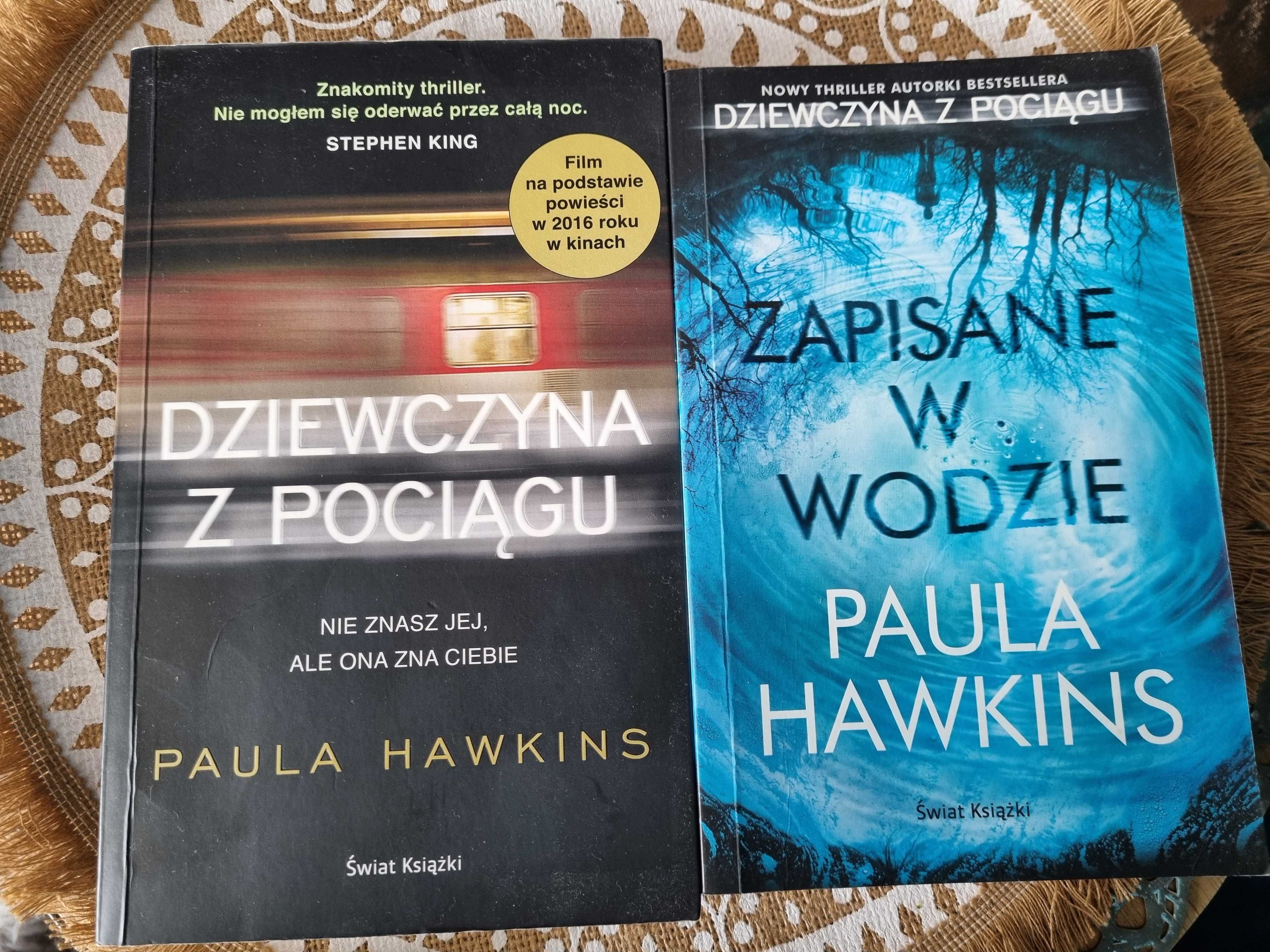 Książki Pauli Hawkins. Dziewczyna z pociągu i Zapisane w wodzie.