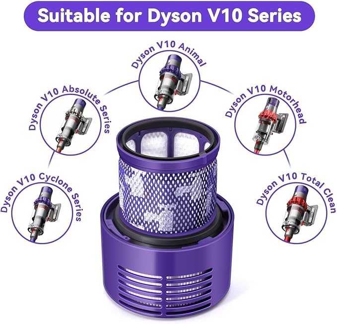 4 Filtr do odkurzacza Dyson, wymienne filtry do Dyson V10 SV12 Cyclone
